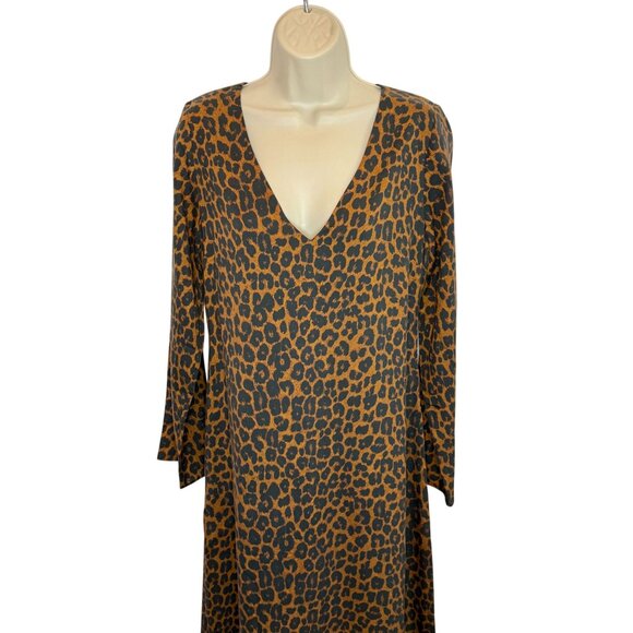 Mara Hoffman Naliyah Brown Leopard Maxi Dress NWOT - Size 4 - Picture 3 of 7